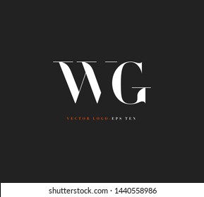 W G letters Joint logo icon vector for business card and corporate identity.