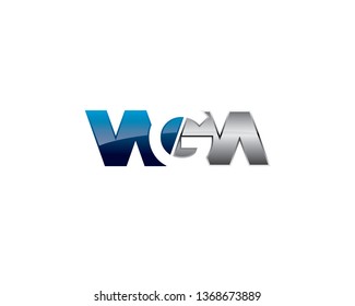 w g m initial letter anagram negative space metallic