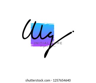 W G Signature initial logo template vector