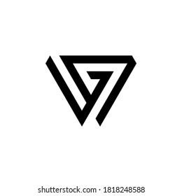 w g wg gw initial logo design vector symbol graphic idea creative