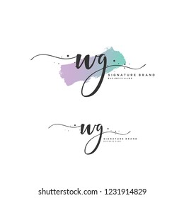 W G WG Initial logo template vector