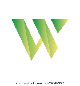  W Farbverlauf abstrakte Typografie Buchstaben Logo 