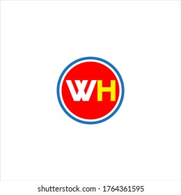 Diseño de plantilla de logotipo de letras W H