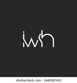 I W H letters Joint logo icon vector template.