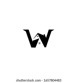 W Home Logo Design Template