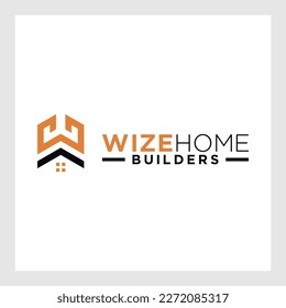 W Home Logo Template.Letter W House Property Real Estate Logo Vector Template suitable for real estate business