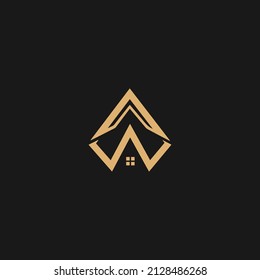 W home logo vector, home luxury logo