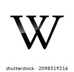 w icon logo sign symbol initial vector template