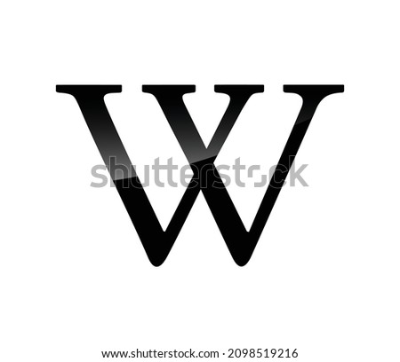 w icon logo sign symbol initial vector template