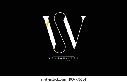 Diseño del logotipo del alfabeto de texto del icono W monograma