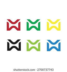Diseño de icono de Vector de ilusión W