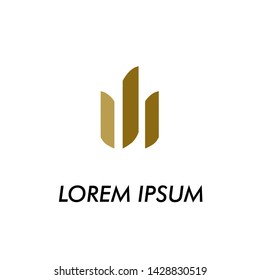 w initial letter for business name logo icon in company