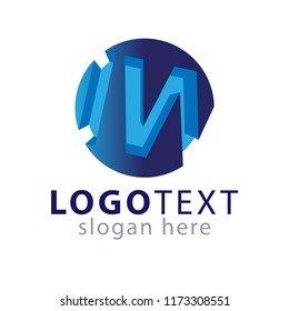 I W initial letter logo icon vector template