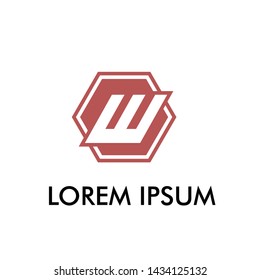 W initial letter logo icon for business name company sign 