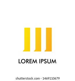 W initial letter with square shape for business company logo icon