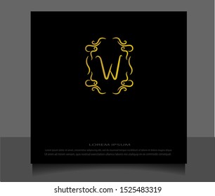 W initial letter vintage logo, modern logo template with simple design. Eps 10.