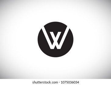 W Initial Logo designs with circle background