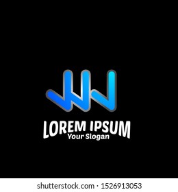 W initial logo letter for business company
