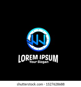 W initial logo letter for business company