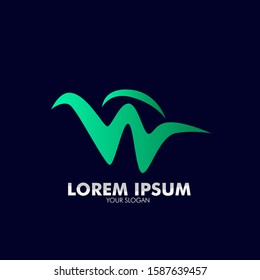 W initial logo letter for business and marketing company