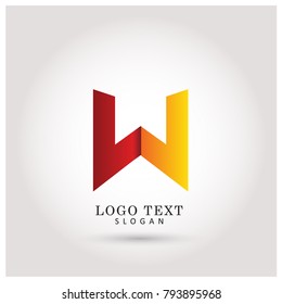 W  Initial Logo. Symbol & Icon Vector Template.