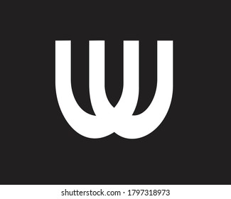 w initial and monogram logo designs