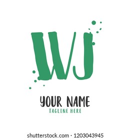 W J Handwritten logo template