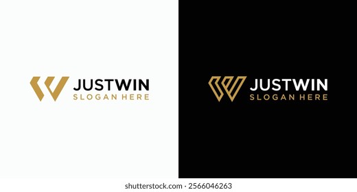 W and J initials vector logo design with modern, simple, clean and abstract style. Icon for business, sports and personal branding.