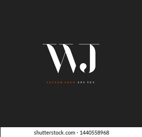 W J letters Joint logo icon vector for business card and corporate identity.