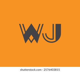 W and J logo design. WJ abstract Letters Logo Monogram. This logo design is the process of creating a visual symbol that represents a brand, company, or individual.
