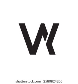 W And K Letter Logo