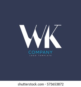 W K Letter logo Design