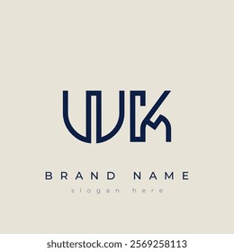 W and K logo design. WK abstract Letters Logo Monogram. This logo design is the process of creating a visual symbol that represents a brand, company, or individual.