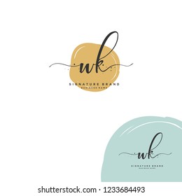 W K WK Initial logo template vector