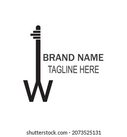 W w Key, real estate business logo template, construction, real estate development and construction logo vector design illustration the concept of security, protection and privacy. website, proprety
