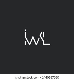 I W L letters Joint logo icon vector template.