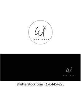 W L WL Initial letter handwriting and signature logo.	