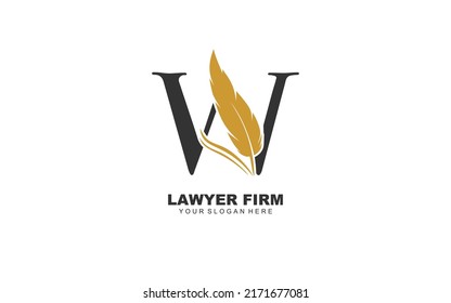 W Lawyer Logo Design Inspiration Vector Stock Vector (Royalty Free ...