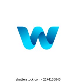 W letter, 3D W Letter Logo Template vector symbol