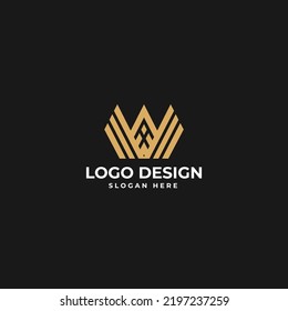 W letter Abstract Logo Design Vector Illustration