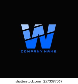 W letter abstract logo design