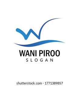 w Letter Alphabet font logo vector design