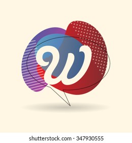 W Letter Alphabet Logo Icon Design Template Element. Vector Color Sign Easy Editable for Your Design