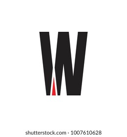 W letter with arrow logo design vector