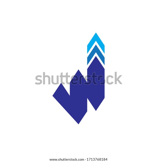 W Letter Arrow Logo Design Vector Stock Vector (Royalty Free ...