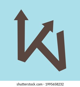 W letter arrow logo for your company