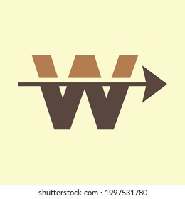 W letter arrow logo for your choice
