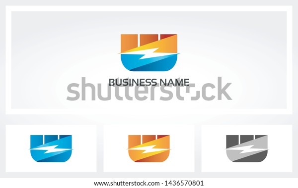 W Letter Bolt Thunder Lightning Logo Stock Vector (Royalty Free ...