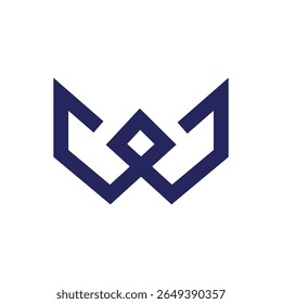 Letra W Logotipo da marca comercial
