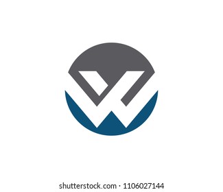 W Letter Business corporate abstract unity vector logo 